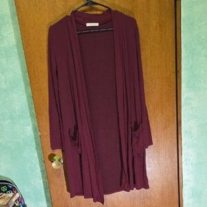 🟡Active USA Deep Burgundy Open Cardigan🟡